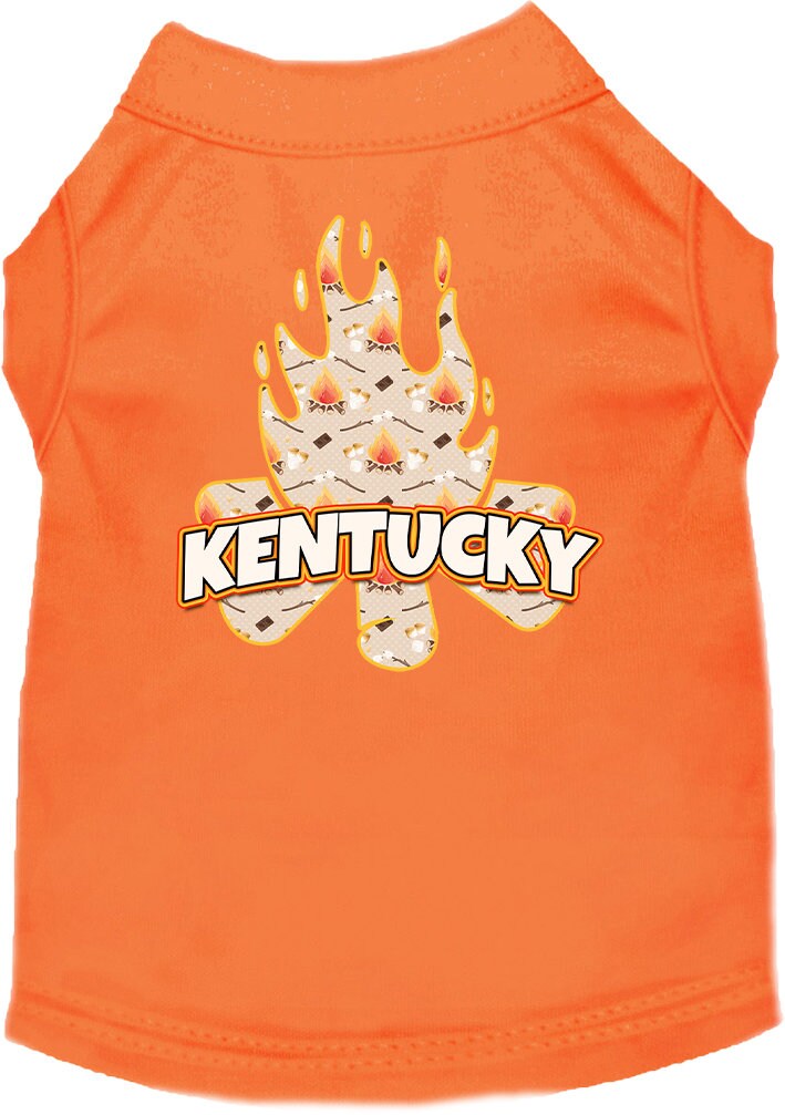 Pet Dog & Cat Screen Printed Shirt for Small to Medium Pets (Sizes XS-XL), "Kentucky Around The Campfire"