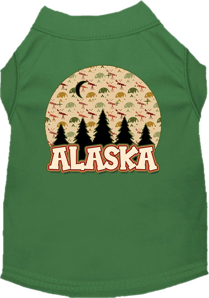 Pet Dog & Cat Screen Printed Shirt for Medium to Large Pets (Sizes 2XL-6XL), "Alaska Under The Stars"