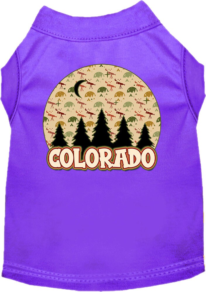 Pet Dog & Cat Screen Printed Shirt for Medium to Large Pets (Sizes 2XL-6XL), "Colorado Under The Stars"