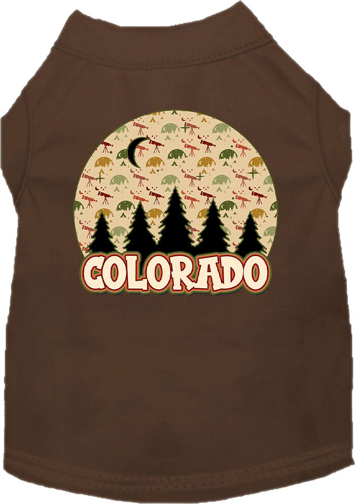 Pet Dog & Cat Screen Printed Shirt for Medium to Large Pets (Sizes 2XL-6XL), "Colorado Under The Stars"