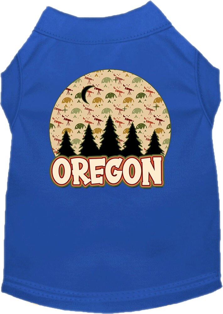 Pet Dog & Cat Screen Printed Shirt for Small to Medium Pets (Sizes XS-XL), "Oregon Under The Stars"