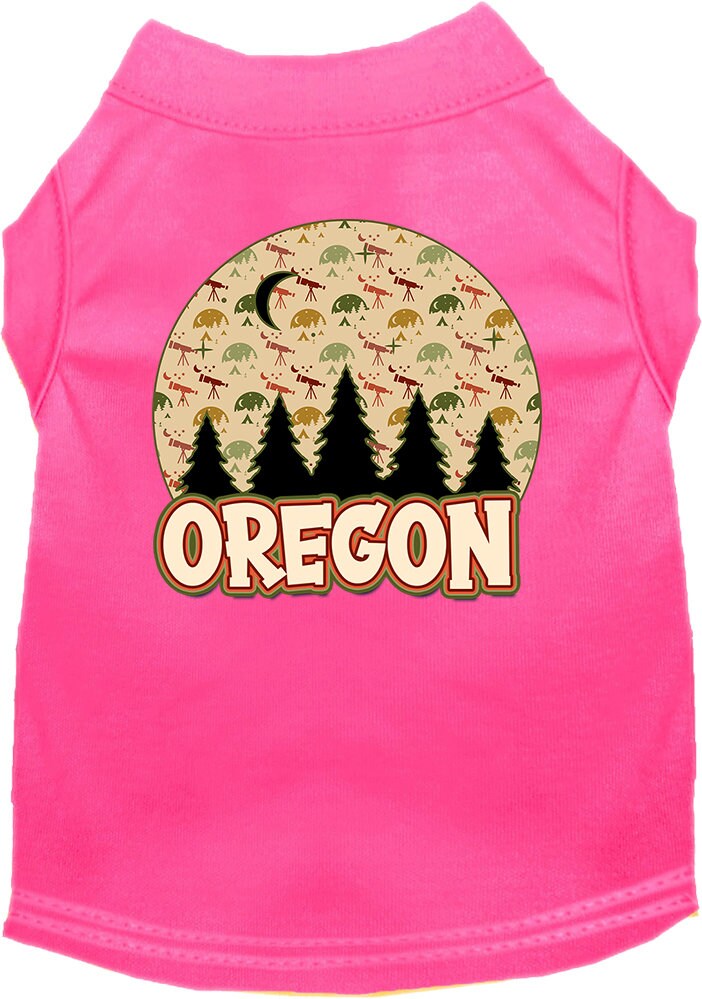 Pet Dog & Cat Screen Printed Shirt for Small to Medium Pets (Sizes XS-XL), "Oregon Under The Stars"