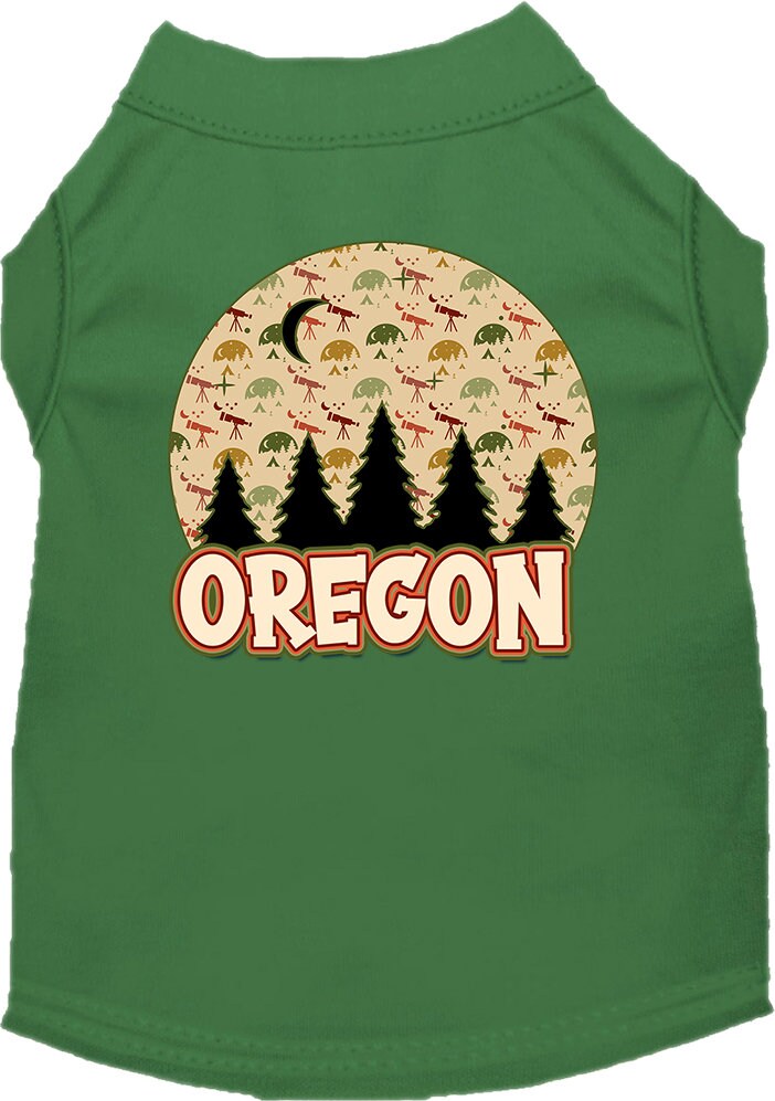 Pet Dog & Cat Screen Printed Shirt for Medium to Large Pets (Sizes 2XL-6XL), "Oregon Under The Stars"