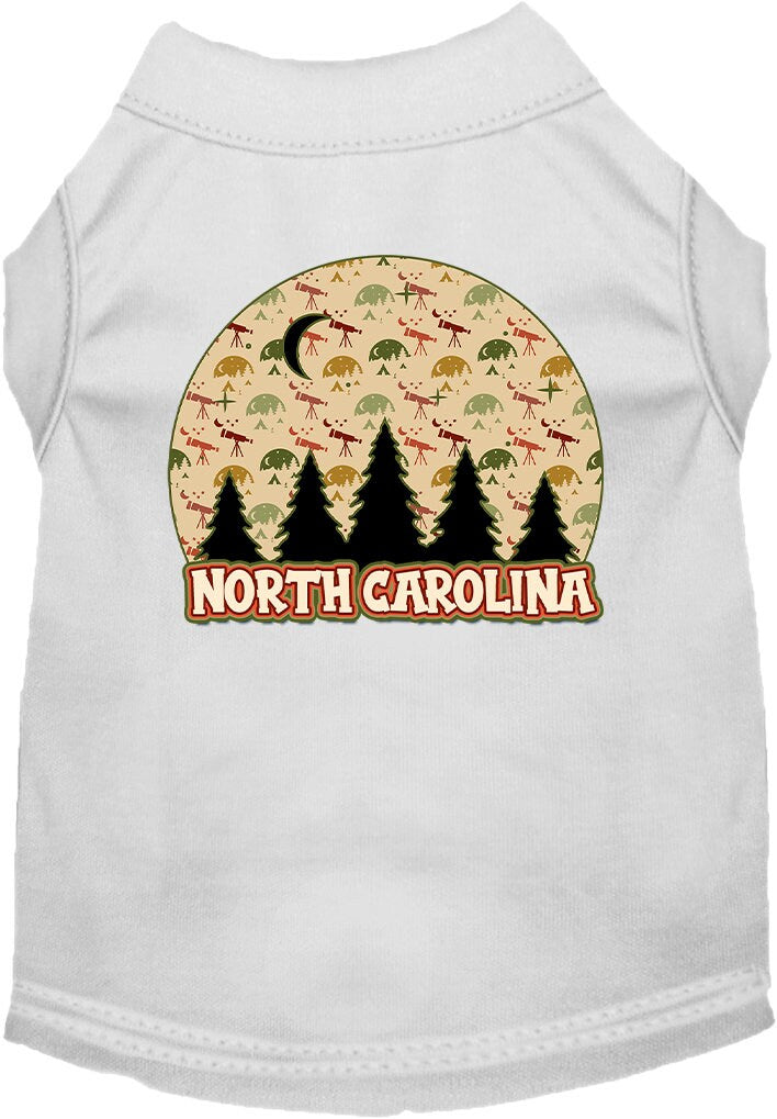 Pet Dog & Cat Screen Printed Shirt for Medium to Large Pets (Sizes 2XL-6XL), "North Carolina Under The Stars"