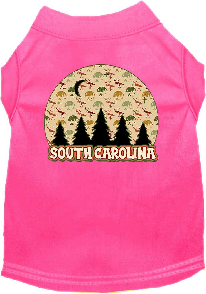 Pet Dog & Cat Screen Printed Shirt for Small to Medium Pets (Sizes XS-XL), "South Carolina Under The Stars"