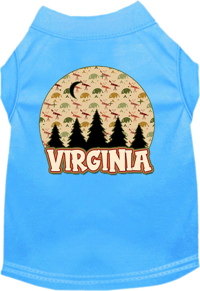 Pet Dog & Cat Screen Printed Shirt for Medium to Large Pets (Sizes 2XL-6XL), "Virginia Under The Stars"