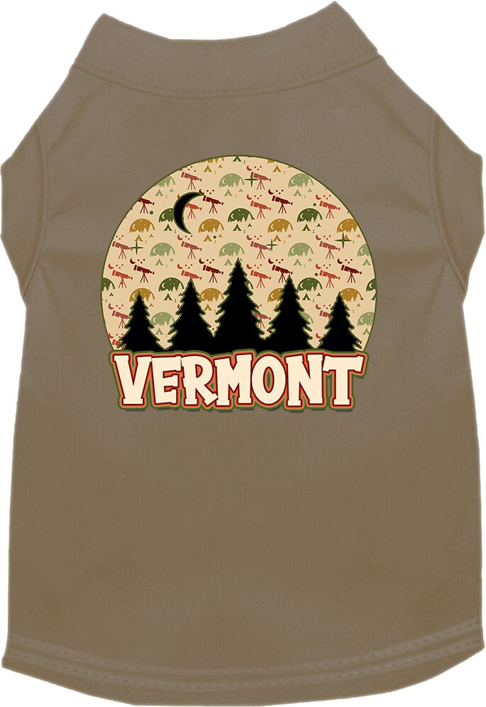 Pet Dog & Cat Screen Printed Shirt for Small to Medium Pets (Sizes XS-XL), "Vermont Under The Stars"