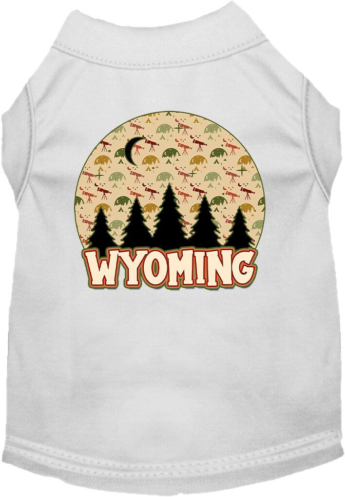 Pet Dog & Cat Screen Printed Shirt for Small to Medium Pets (Sizes XS-XL), "Wyoming Under The Stars"