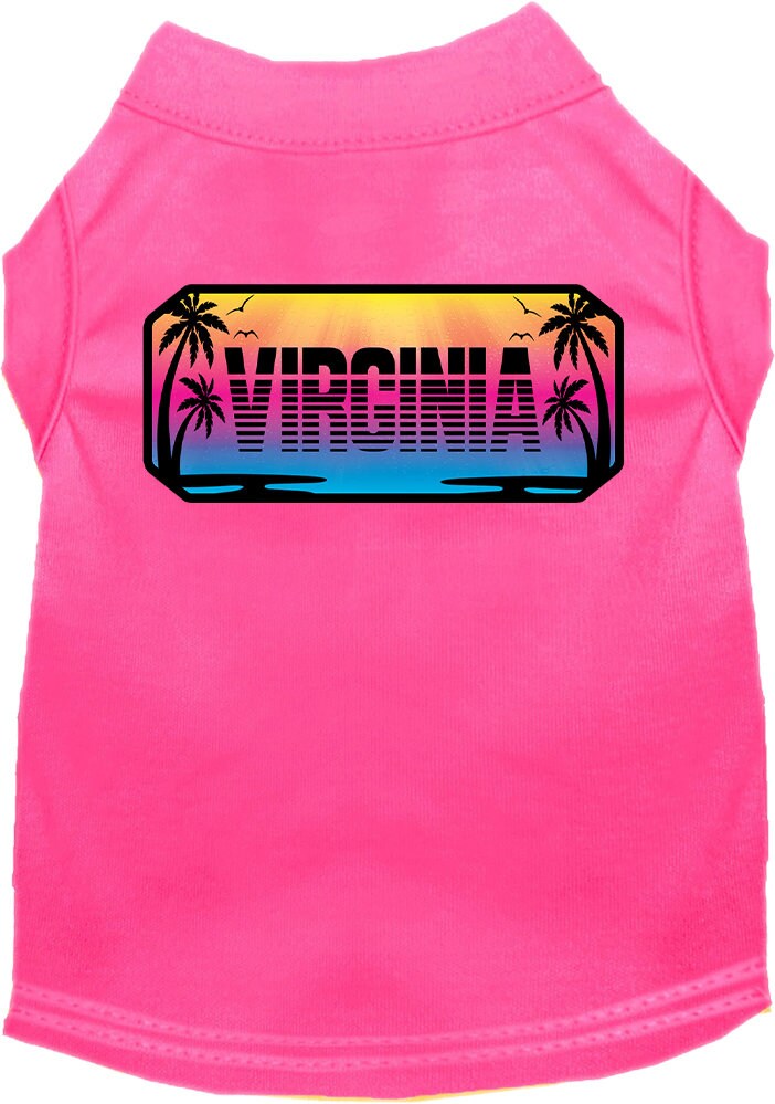 Pet Dog & Cat Screen Printed Shirt for Medium to Large Pets (Sizes 2XL-6XL), "Virginia Beach Shades"