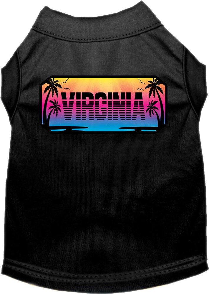 Pet Dog & Cat Screen Printed Shirt for Small to Medium Pets (Sizes XS-XL), "Virginia Beach Shades"