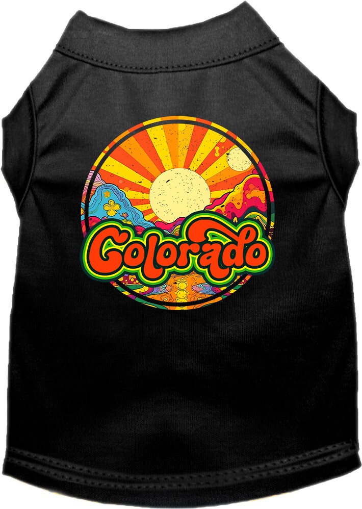 Pet Dog & Cat Screen Printed Shirt for Medium to Large Pets (Sizes 2XL-6XL), "Colorado Mellow Mountain"