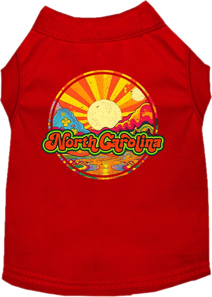 Pet Dog & Cat Screen Printed Shirt for Medium to Large Pets (Sizes 2XL-6XL), "North Carolina Mellow Mountain"