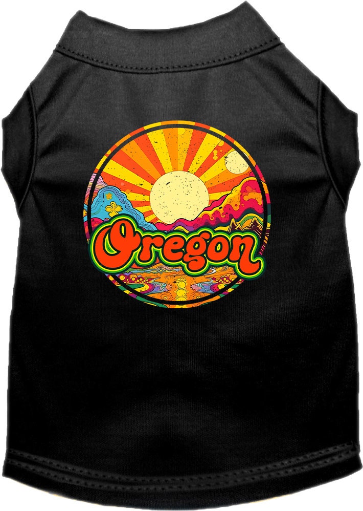 Pet Dog & Cat Screen Printed Shirt for Small to Medium Pets (Sizes XS-XL), "Oregon Mellow Mountain"