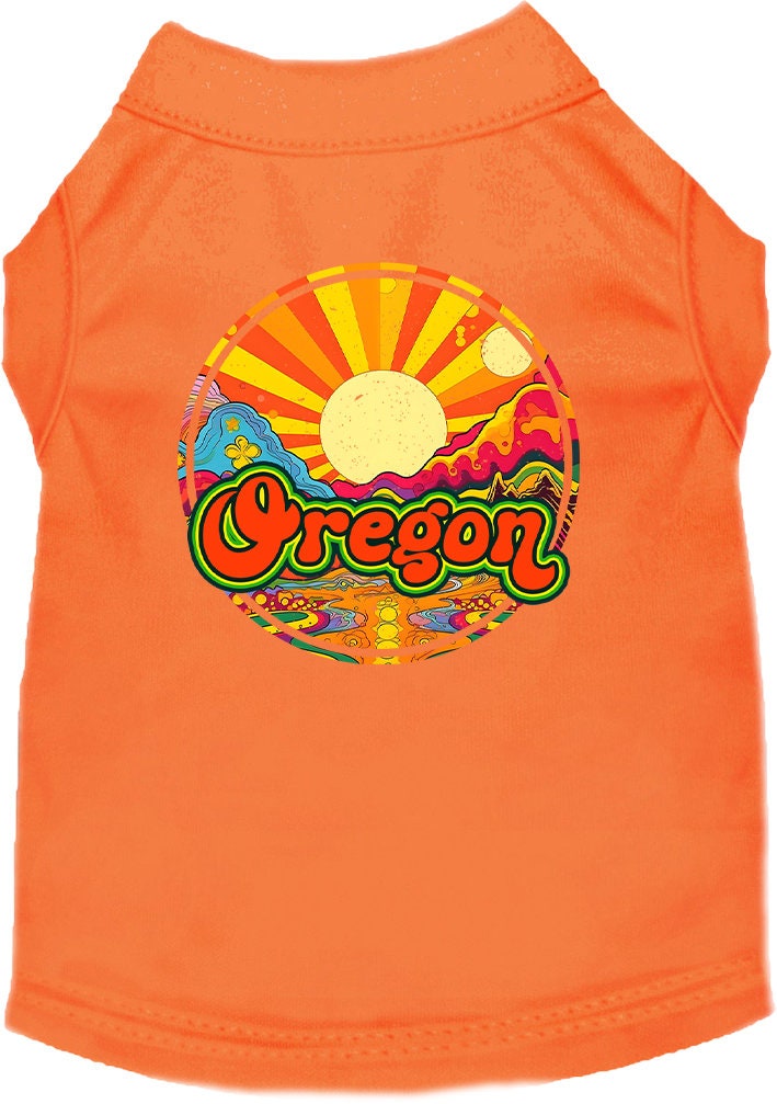 Pet Dog & Cat Screen Printed Shirt for Small to Medium Pets (Sizes XS-XL), "Oregon Mellow Mountain"