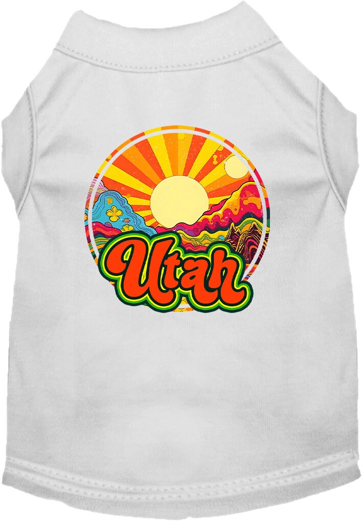 Pet Dog & Cat Screen Printed Shirt for Small to Medium Pets (Sizes XS-XL), "Utah Mellow Mountain"