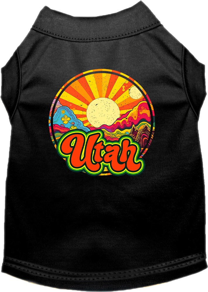 Pet Dog & Cat Screen Printed Shirt for Small to Medium Pets (Sizes XS-XL), "Utah Mellow Mountain"