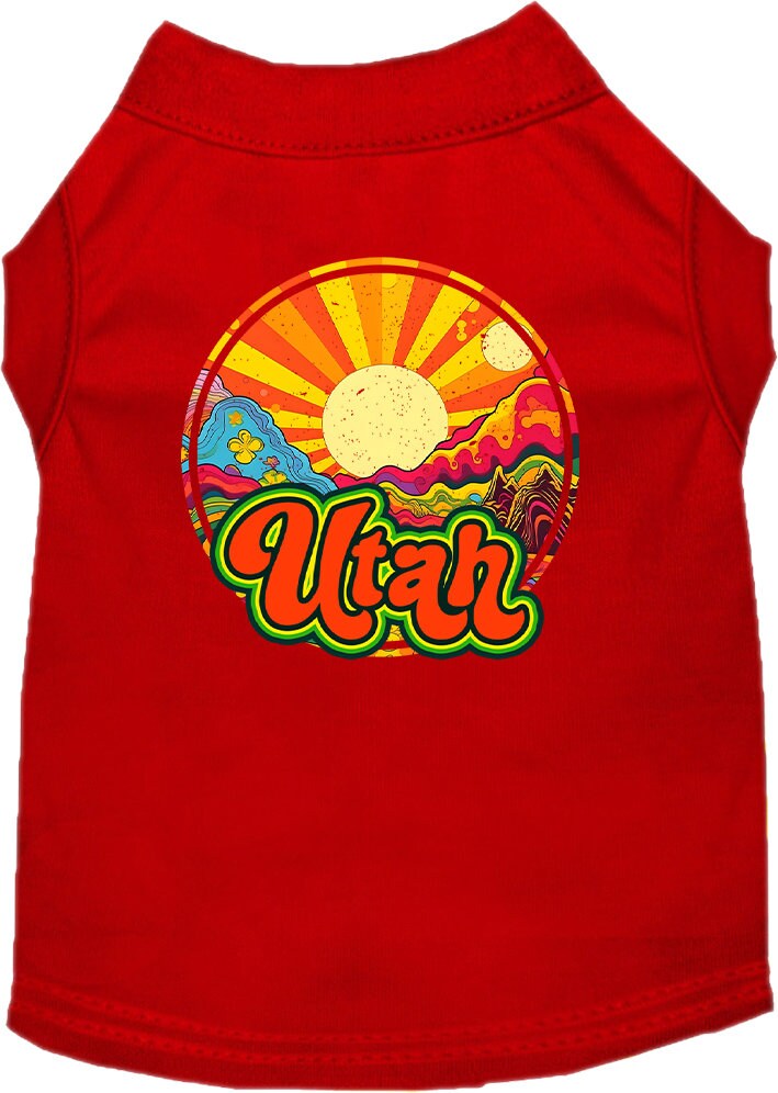 Pet Dog & Cat Screen Printed Shirt for Small to Medium Pets (Sizes XS-XL), "Utah Mellow Mountain"