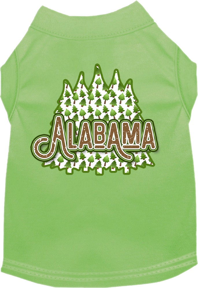 Pet Dog & Cat Screen Printed Shirt for Medium to Large Pets (Sizes 2XL-6XL), "Alabama Woodland Trees"