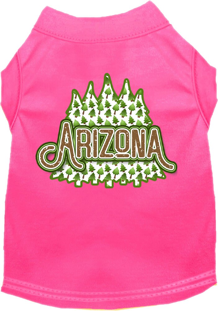 Pet Dog & Cat Screen Printed Shirt for Medium to Large Pets (Sizes 2XL-6XL), "Arizona Woodland Trees"