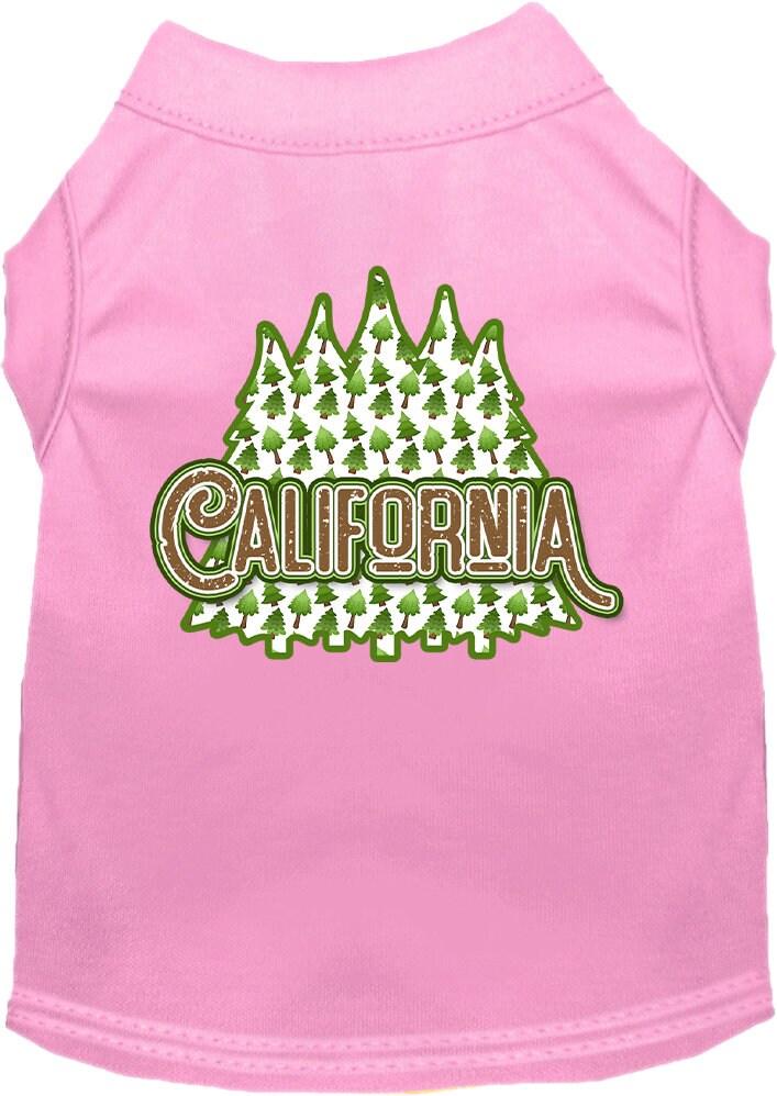 Pet Dog & Cat Screen Printed Shirt for Small to Medium Pets (Sizes XS-XL), "California Woodland Trees"