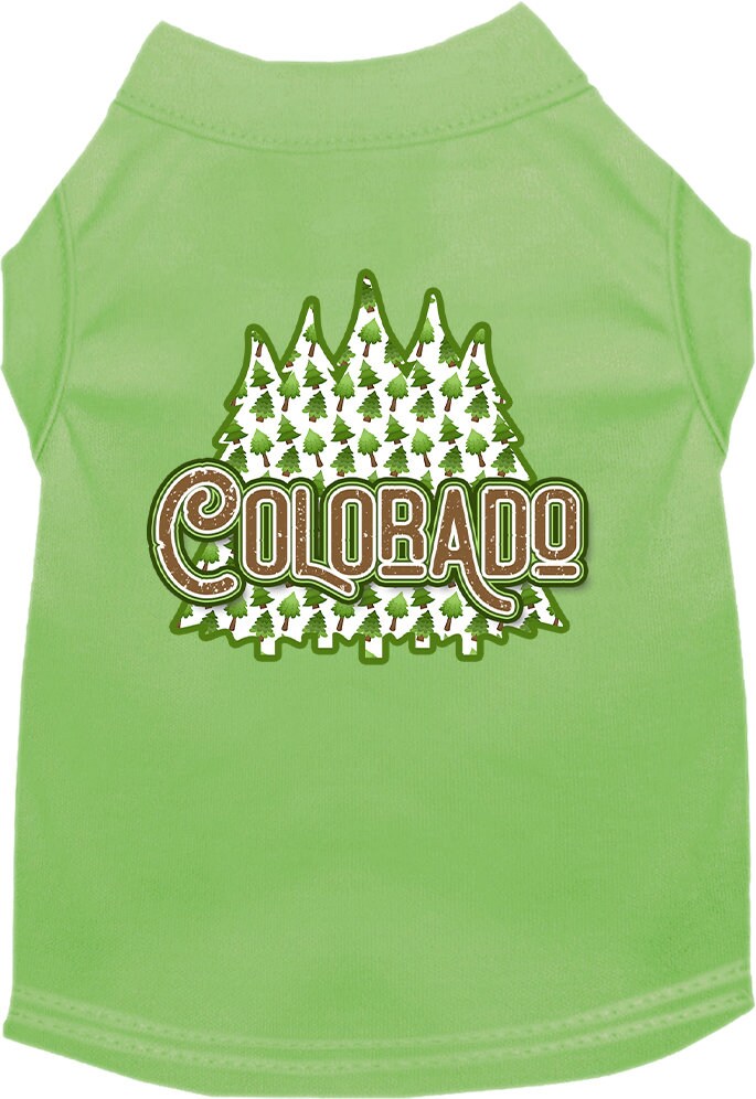 Pet Dog & Cat Screen Printed Shirt for Medium to Large Pets (Sizes 2XL-6XL), "Colorado Woodland Trees"