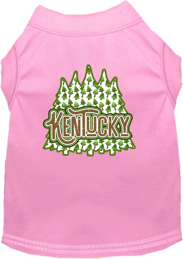 Pet Dog & Cat Screen Printed Shirt for Small to Medium Pets (Sizes XS-XL), "Kentucky Woodland Trees"