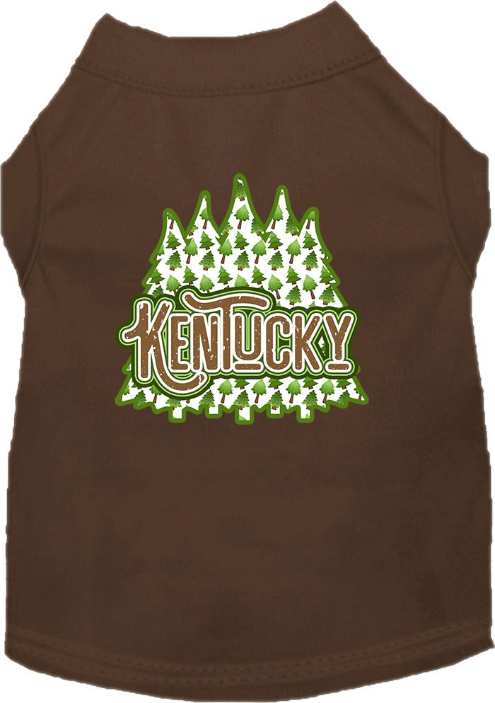 Pet Dog & Cat Screen Printed Shirt for Small to Medium Pets (Sizes XS-XL), "Kentucky Woodland Trees"