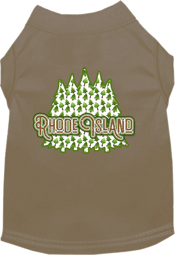 Pet Dog & Cat Screen Printed Shirt for Small to Medium Pets (Sizes XS-XL), "Rhode Island Woodland Trees"