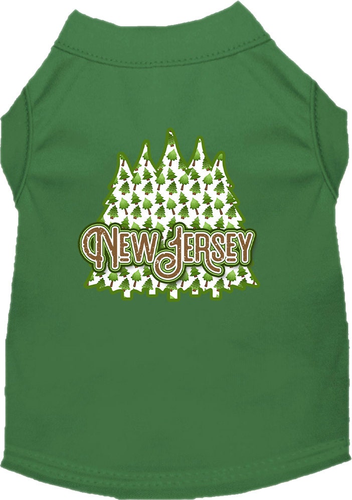 Pet Dog & Cat Screen Printed Shirt for Small to Medium Pets (Sizes XS-XL), "New Jersey Woodland Trees"