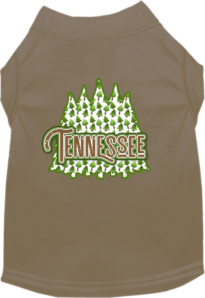 Pet Dog & Cat Screen Printed Shirt for Small to Medium Pets (Sizes XS-XL), "Tennessee Woodland Trees"