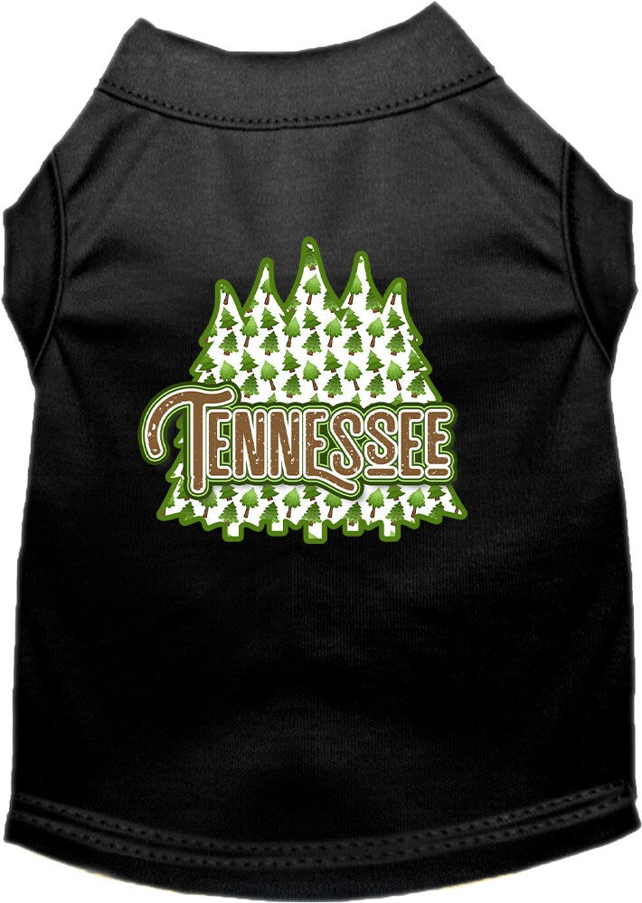 Pet Dog & Cat Screen Printed Shirt for Small to Medium Pets (Sizes XS-XL), "Tennessee Woodland Trees"