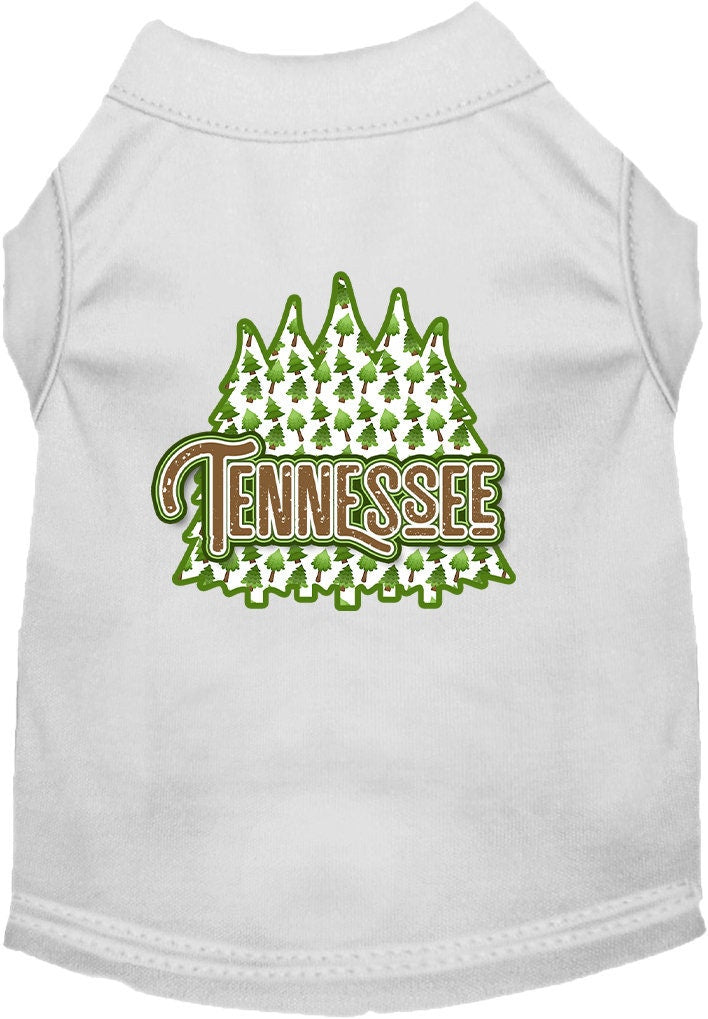 Pet Dog & Cat Screen Printed Shirt for Medium to Large Pets (Sizes 2XL-6XL), "Tennessee Woodland Trees"