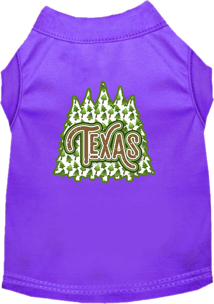 Pet Dog & Cat Screen Printed Shirt for Medium to Large Pets (Sizes 2XL-6XL), "Texas Woodland Trees"