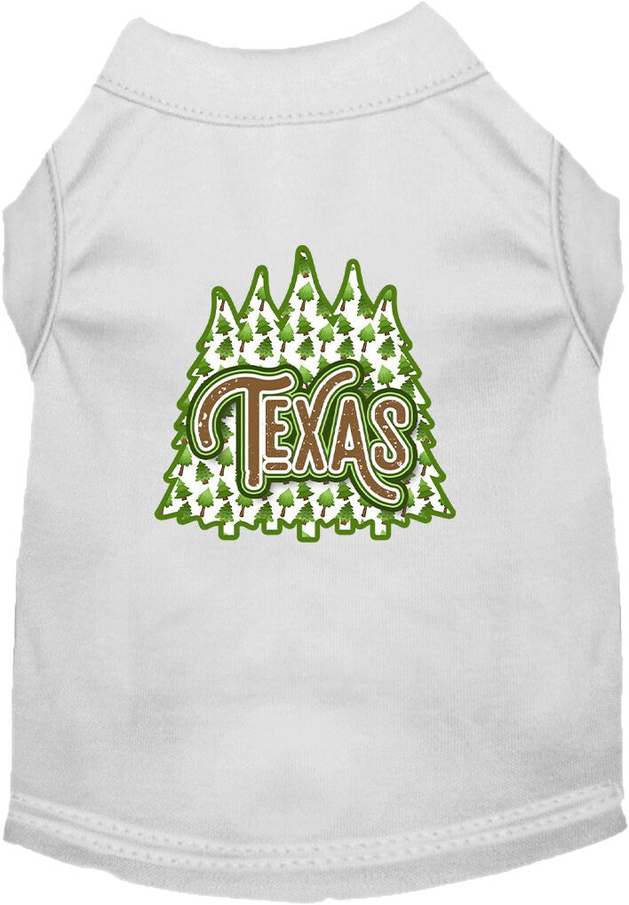 Pet Dog & Cat Screen Printed Shirt for Small to Medium Pets (Sizes XS-XL), "Texas Woodland Trees"