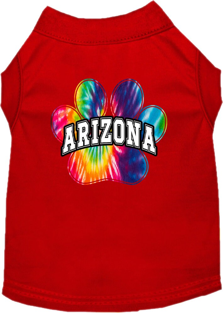 Pet Dog & Cat Screen Printed Shirt for Medium to Large Pets (Sizes 2XL-6XL), "Arizona Bright Tie Dye"