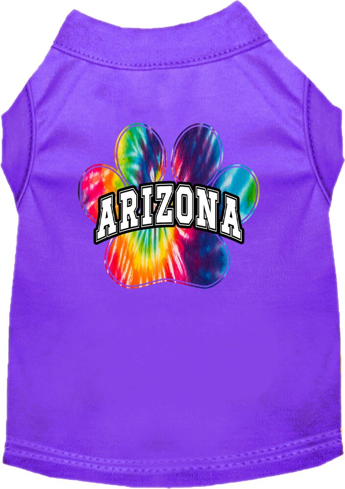 Pet Dog & Cat Screen Printed Shirt for Medium to Large Pets (Sizes 2XL-6XL), "Arizona Bright Tie Dye"