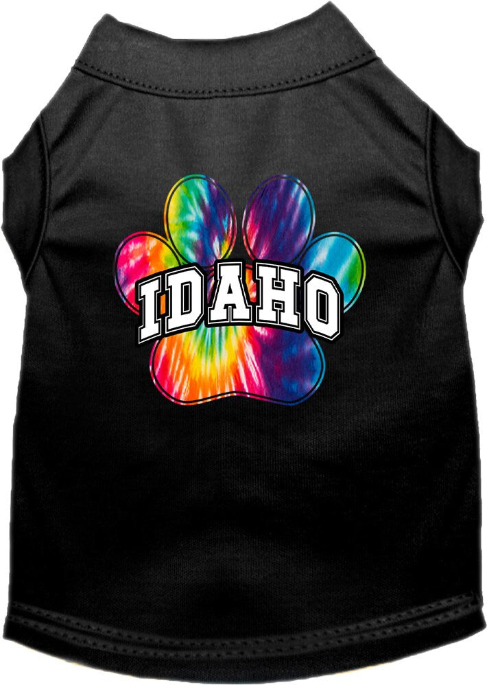 Pet Dog & Cat Screen Printed Shirt for Medium to Large Pets (Sizes 2XL-6XL), "Idaho Bright Tie Dye"