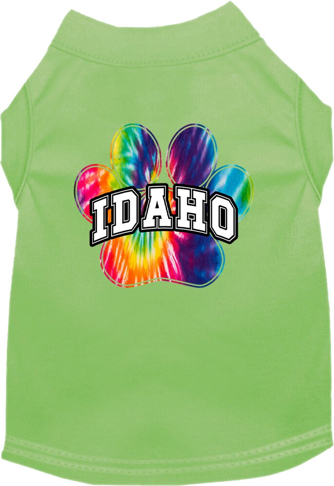 Pet Dog & Cat Screen Printed Shirt for Medium to Large Pets (Sizes 2XL-6XL), "Idaho Bright Tie Dye"