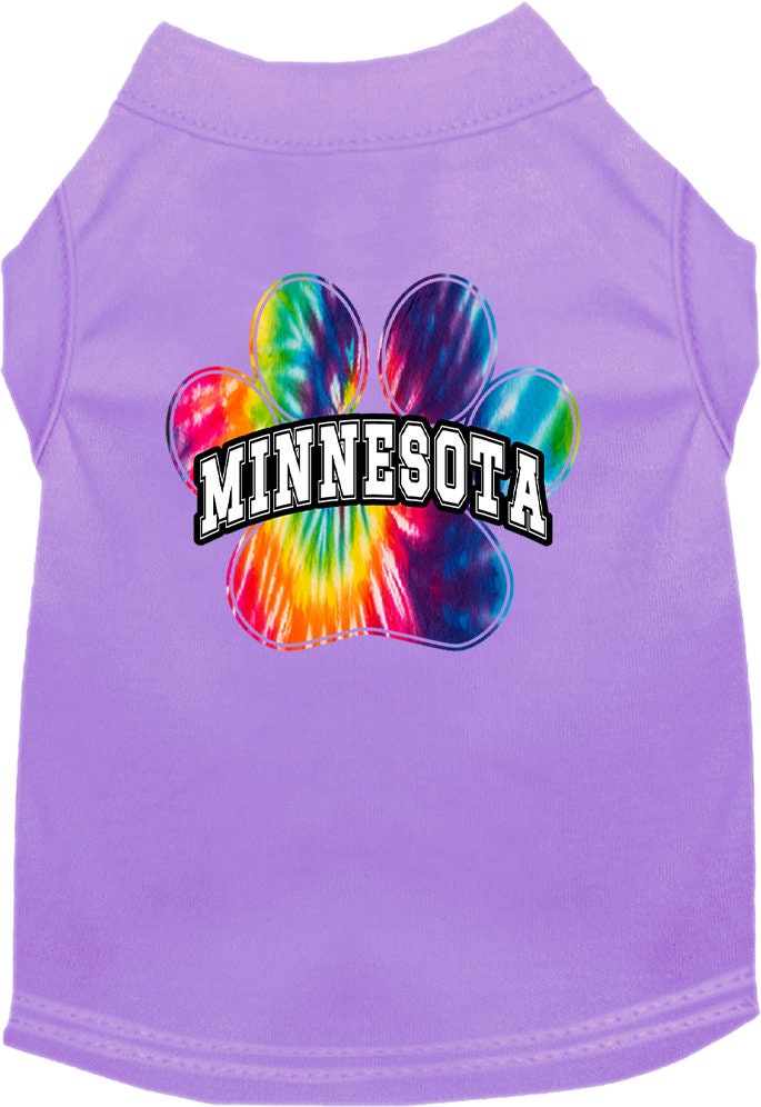 Pet Dog & Cat Screen Printed Shirt for Medium to Large Pets (Sizes 2XL-6XL), "Minnesota Bright Tie Dye"