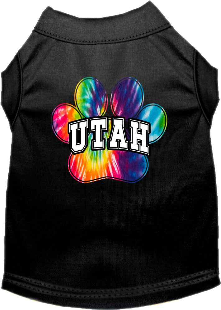 Pet Dog & Cat Screen Printed Shirt for Medium to Large Pets (Sizes 2XL-6XL), "Utah Bright Tie Dye"