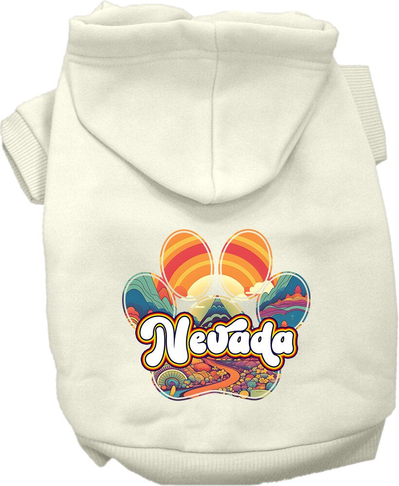 Pet Dog & Cat Screen Printed Hoodie for Small to Medium Pets (Sizes XS-XL), "Nevada Groovy Summit"