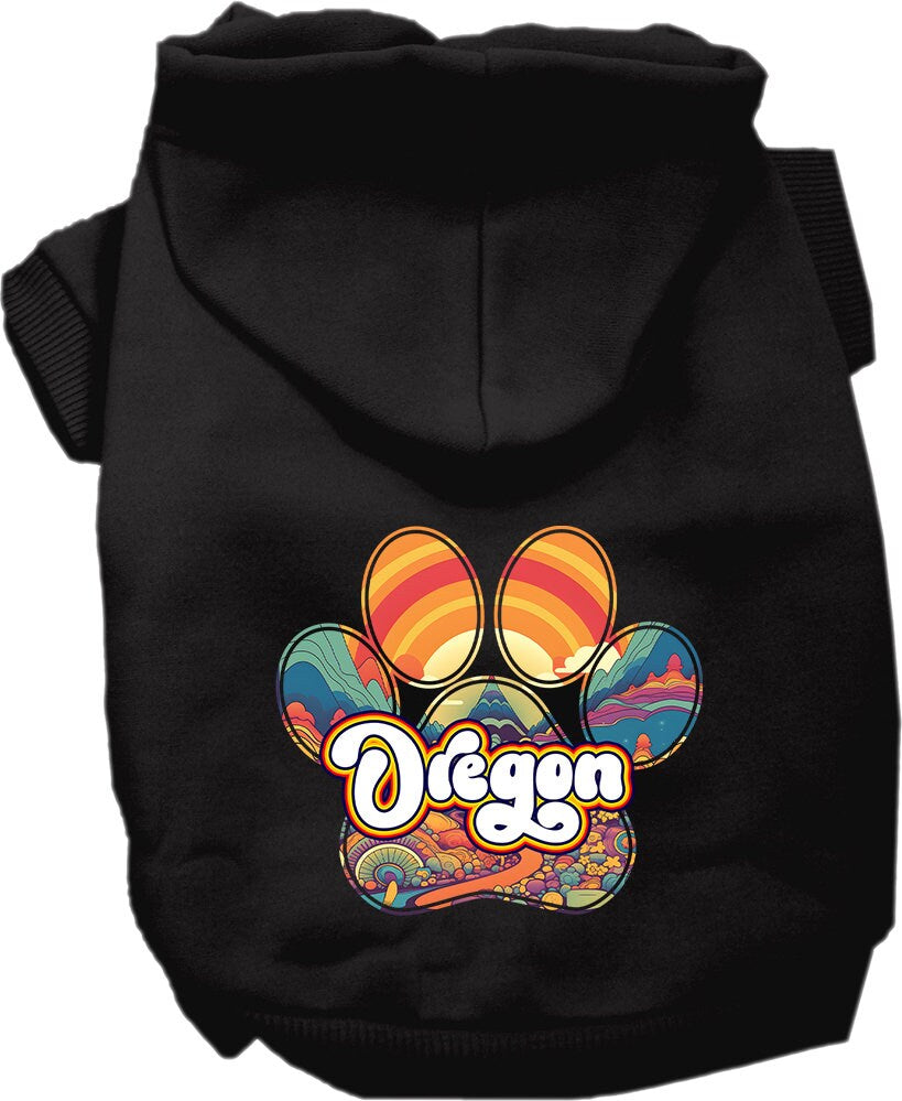 Pet Dog & Cat Screen Printed Hoodie for Small to Medium Pets (Sizes XS-XL), "Oregon Groovy Summit"