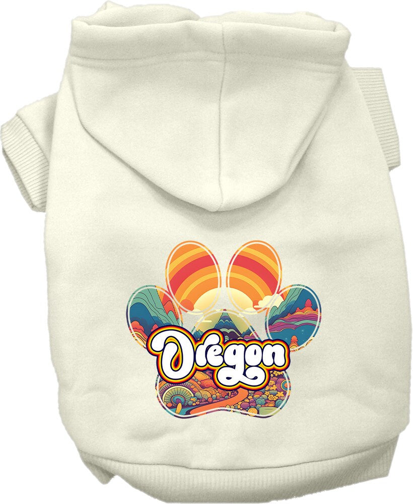 Pet Dog & Cat Screen Printed Hoodie for Small to Medium Pets (Sizes XS-XL), "Oregon Groovy Summit"