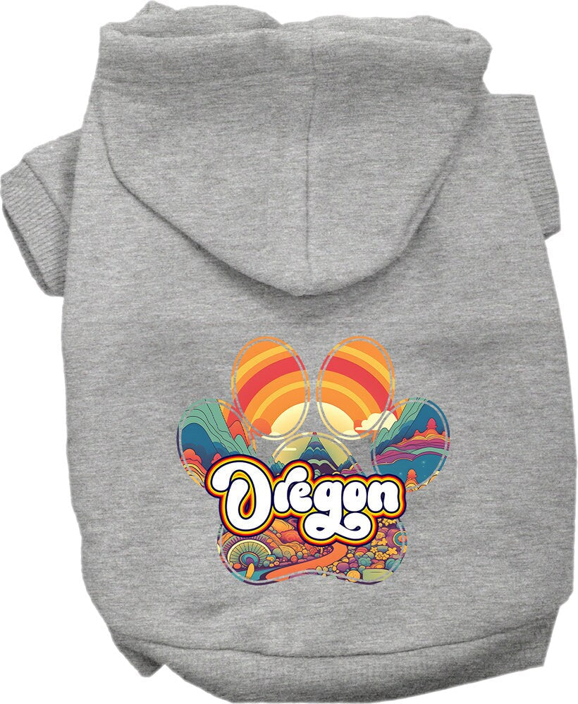 Pet Dog & Cat Screen Printed Hoodie for Small to Medium Pets (Sizes XS-XL), "Oregon Groovy Summit"