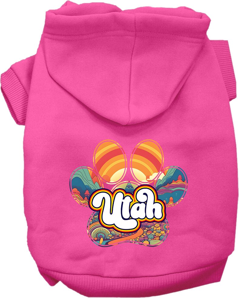 Pet Dog & Cat Screen Printed Hoodie for Small to Medium Pets (Sizes XS-XL), "Utah Groovy Summit"