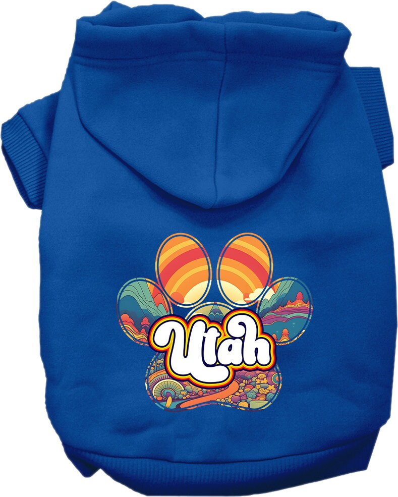 Pet Dog & Cat Screen Printed Hoodie for Small to Medium Pets (Sizes XS-XL), "Utah Groovy Summit"