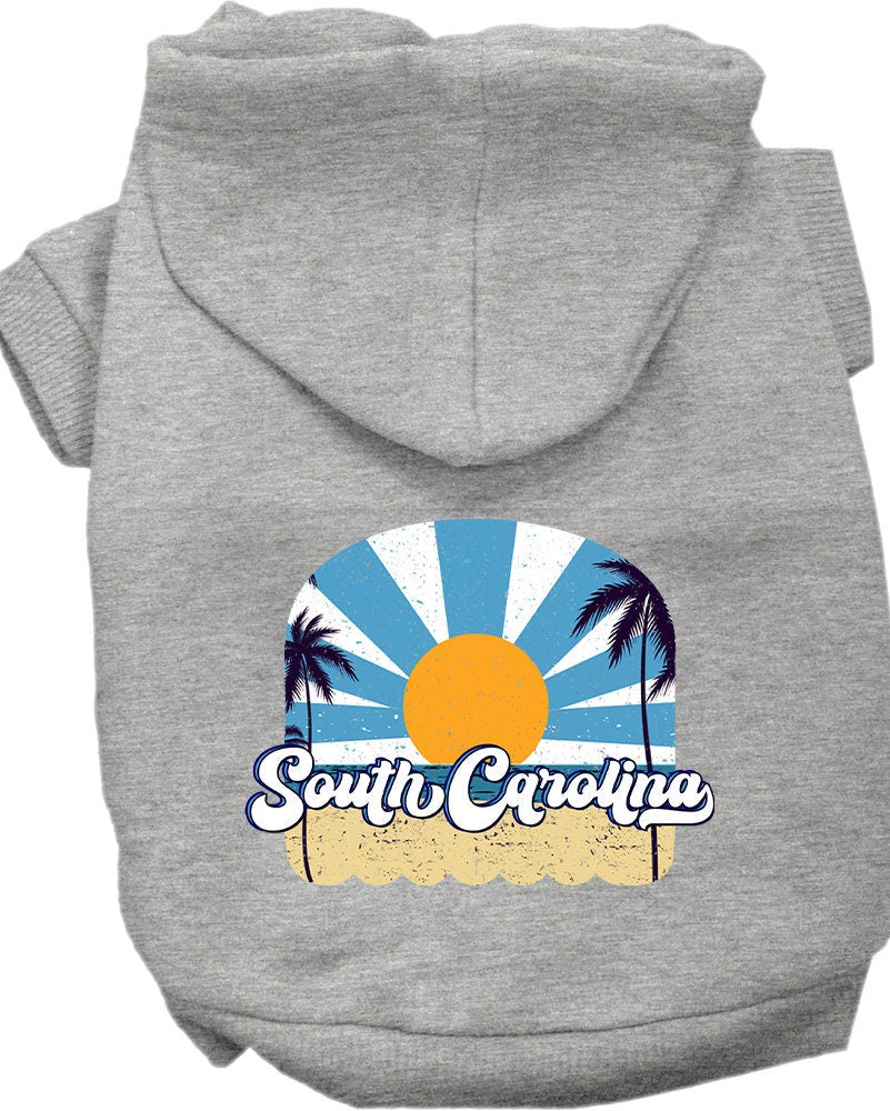 Pet Dog & Cat Screen Printed Hoodie for Small to Medium Pets (Sizes XS-XL), "South Carolina Coast"