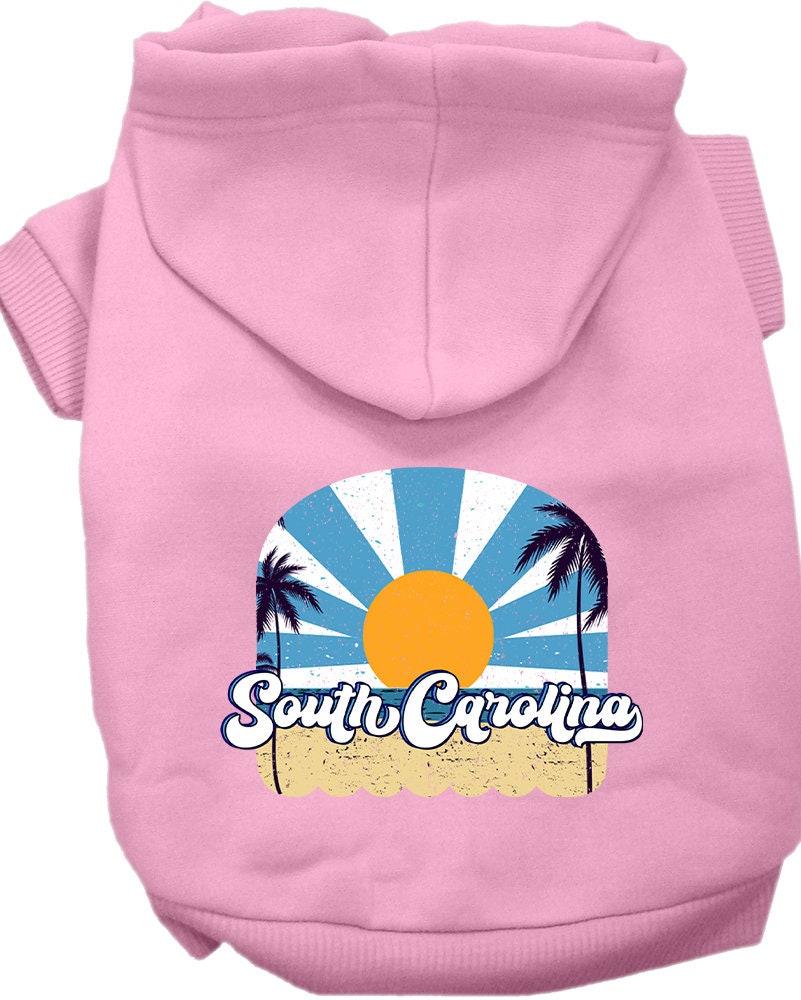 Pet Dog & Cat Screen Printed Hoodie for Small to Medium Pets (Sizes XS-XL), "South Carolina Coast"