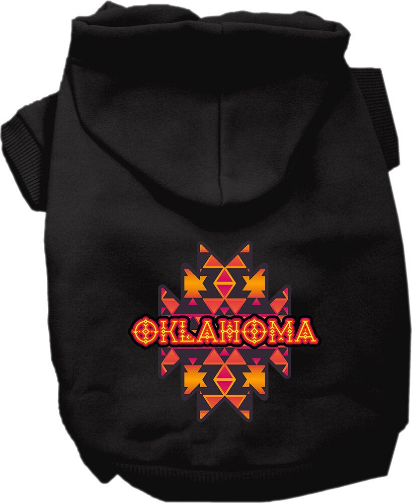 Pet Dog & Cat Screen Printed Hoodie for Small to Medium Pets (Sizes XS-XL), "Oklahoma Navajo Tribal"