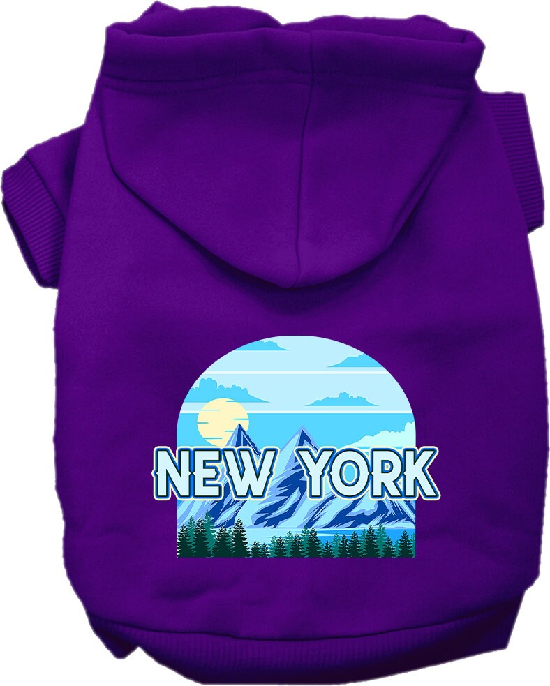 Pet Dog & Cat Screen Printed Hoodie for Small to Medium Pets (Sizes XS-XL), "New York Trailblazer"